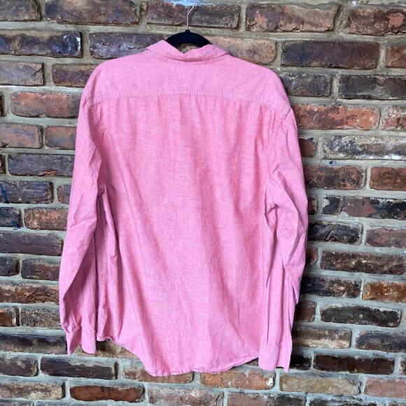 G.H. Bass & Co Red Flecked Long Sleeve Button Down Shirt Men's Size Large - Picture 6 of 6